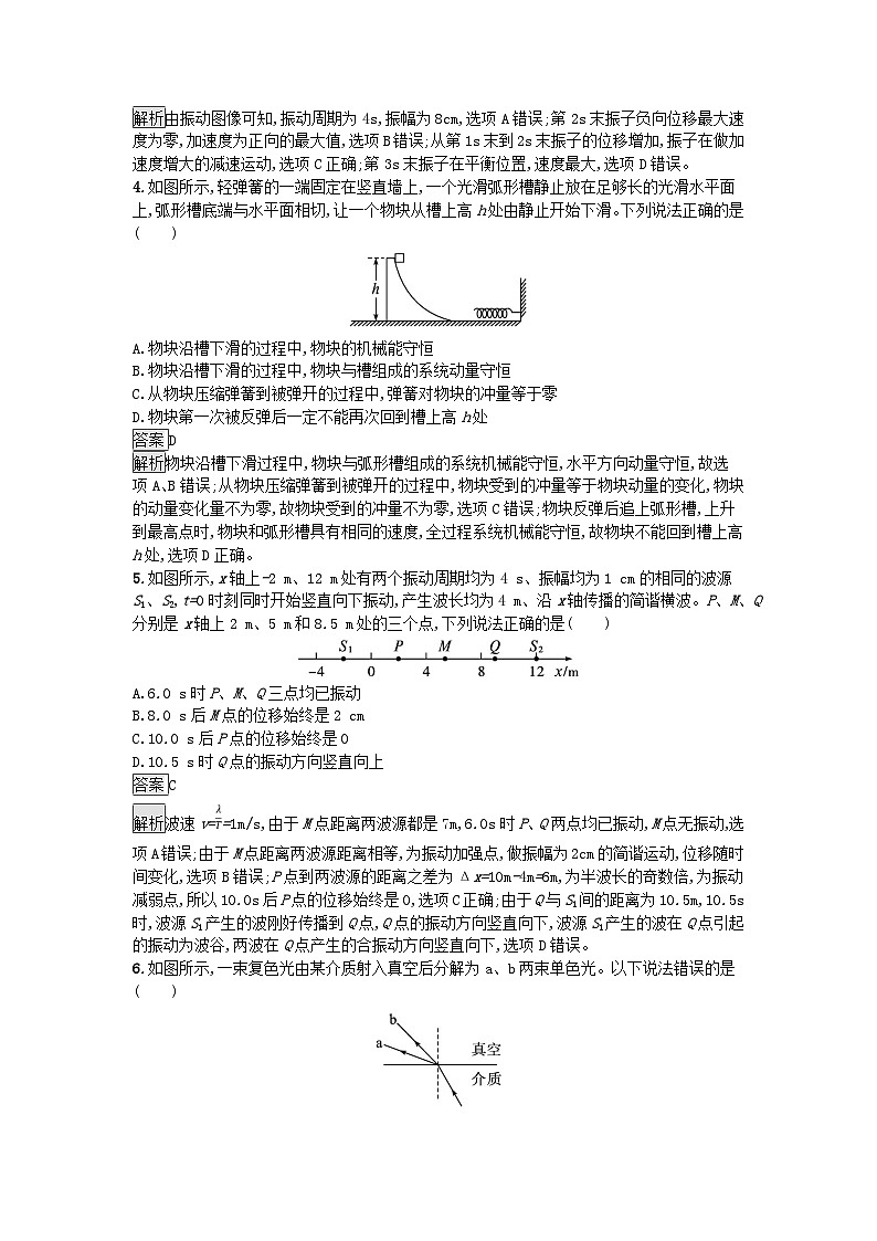 浙江专版2023_2024学年新教材高中物理综合检测新人教版选择性必修第一册第2页