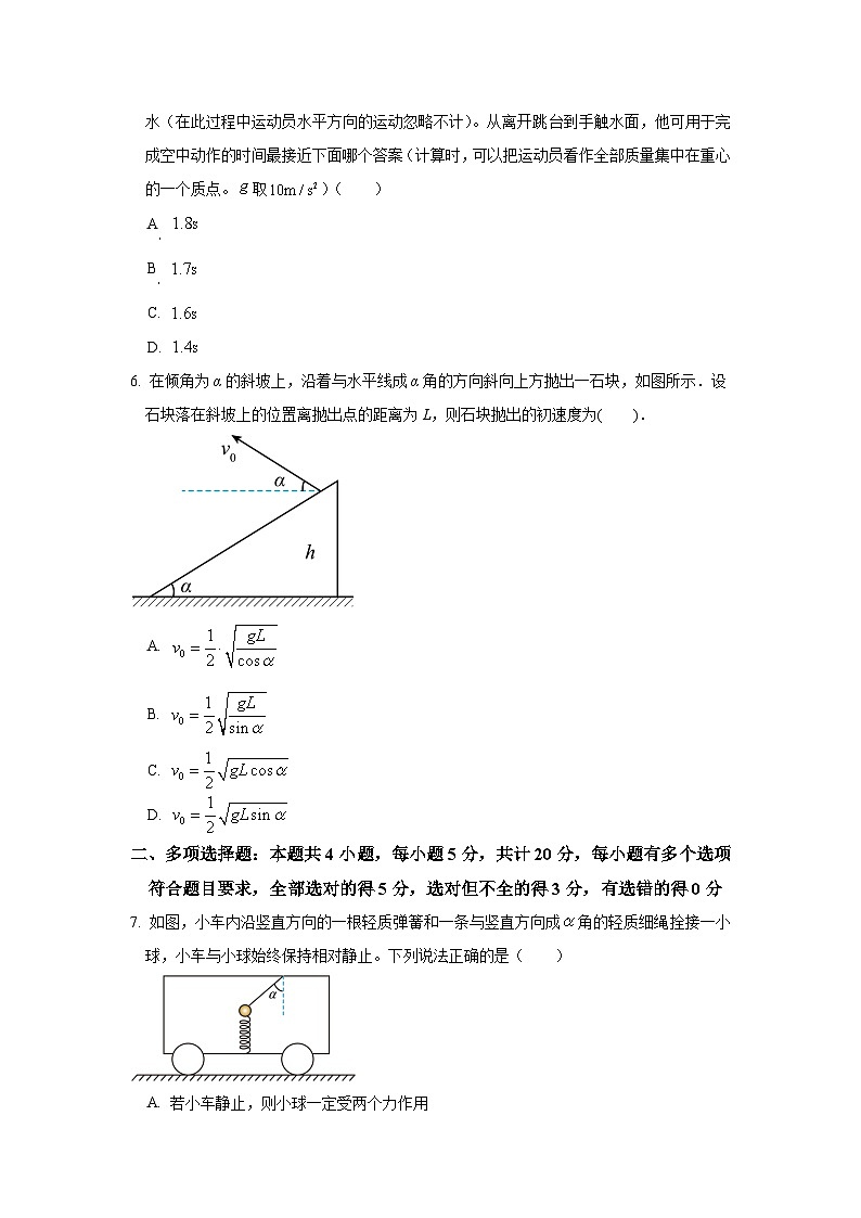 湖南省长沙市一中2024届高三月考卷（一）物理试题第3页