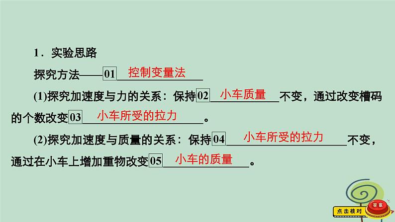 2023新教材高中物理第四章运动和力的关系第2节实验：探究加速度与力质量的关系作业课件新人教版必修第一册第4页