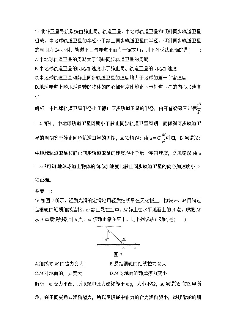 2024年高考物理大一轮复习：考前增分集训 集训2 小卷增分练第2页