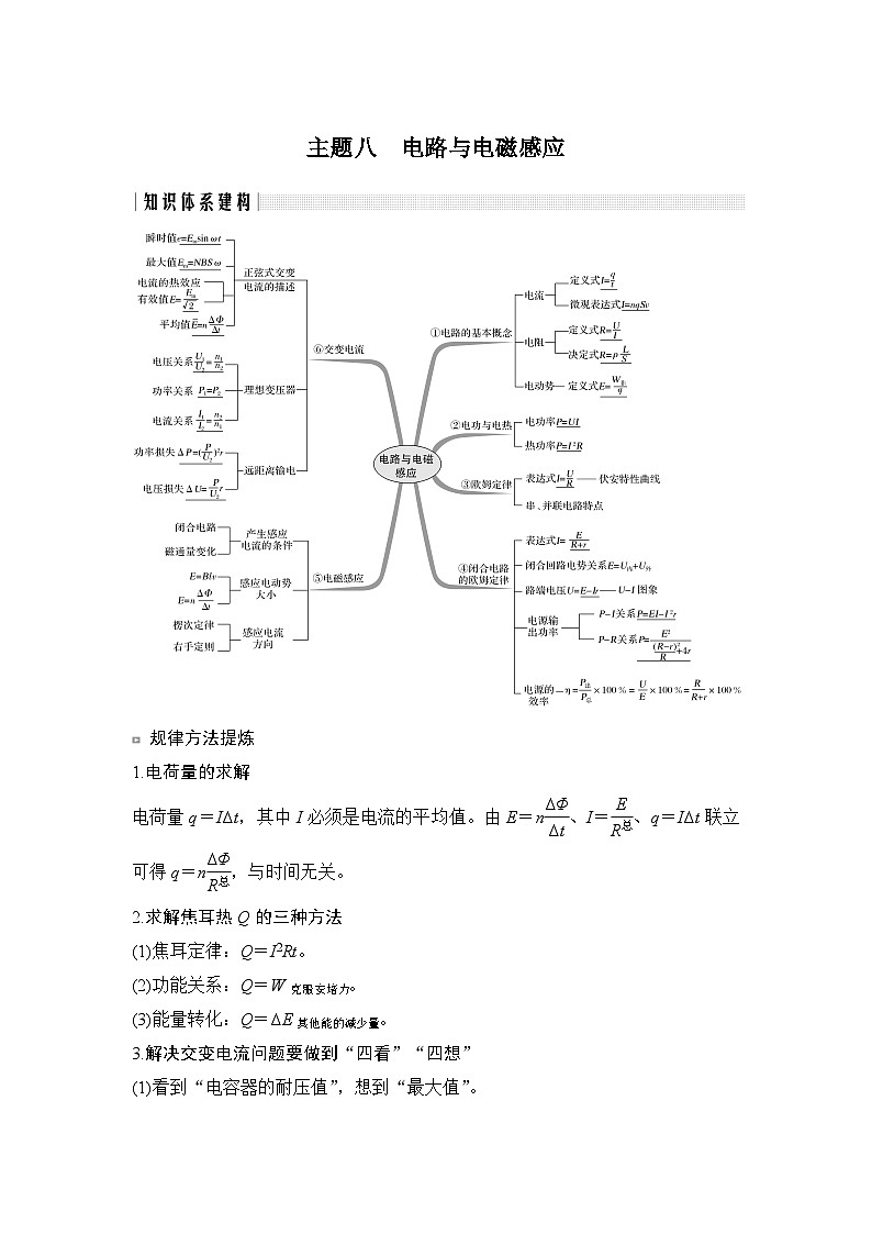 2024年高考物理大一轮复习：主题8 电路与电磁感应第1页