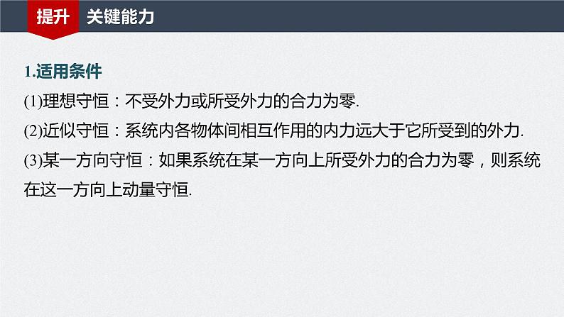 2024届高考物理一轮复习（新教材鲁科版）第七章动量守恒定律第2讲动量守恒定律及应用课件06