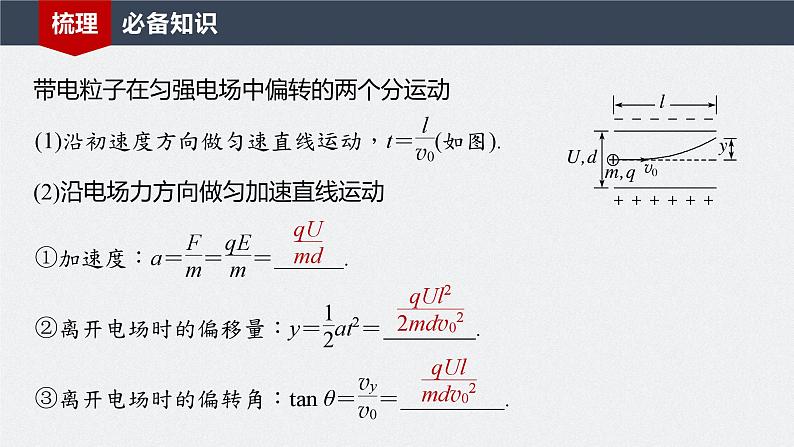 2024届高考物理一轮复习（新教材鲁科版）第九章静电场第4讲带电粒子在电场中的偏转课件04