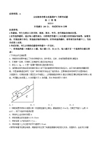 山东新高考联合质量测评2023-2024学年高三上学期开学物理试题