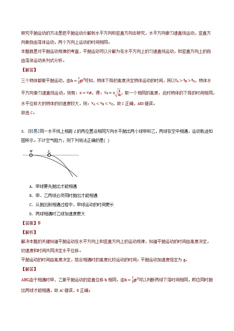 5.4 抛体运动的规律（备作业）-高一物理同步备课系列（人教版必修第二册）02