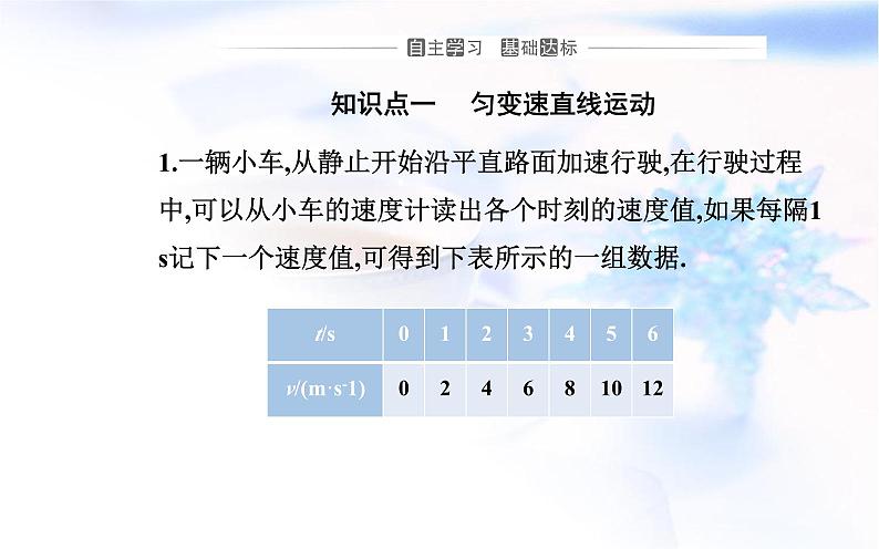 人教版高中物理必修第一册第二章2-2匀变速直线运动的速度与时间的关系课件03