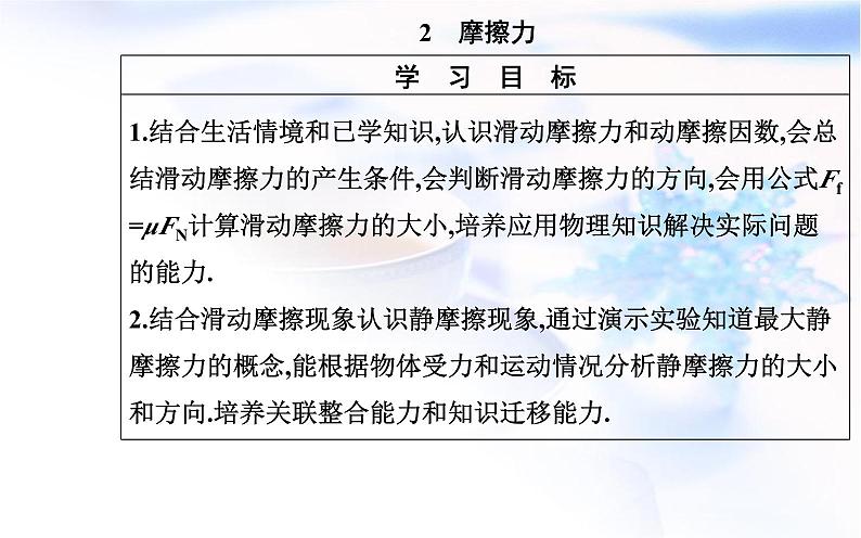 人教版高中物理必修第一册第三章3-2摩擦力课件02