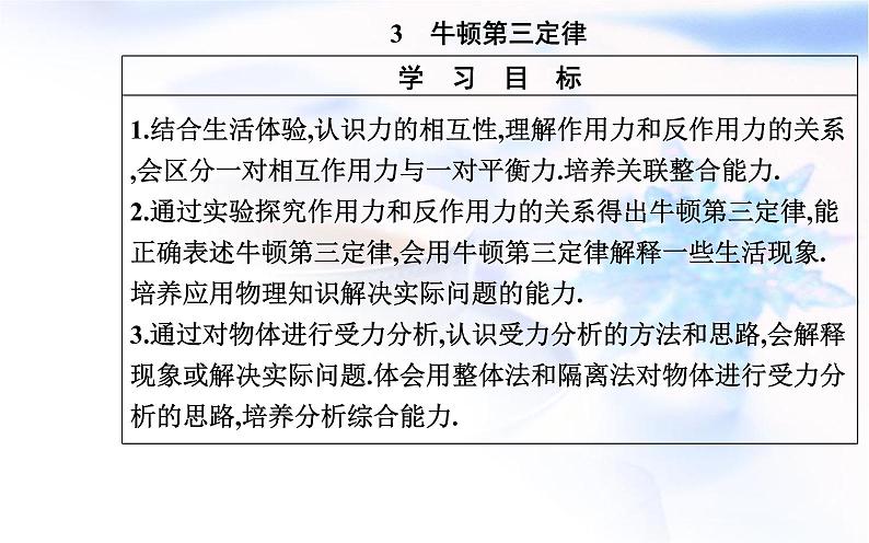 人教版高中物理必修第一册第三章3-3牛顿第三定律课件02