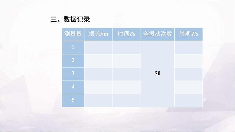 人教版高中物理选择性必修第一册第二章机械振动2-5实验：用单摆测量重力加速度课件05