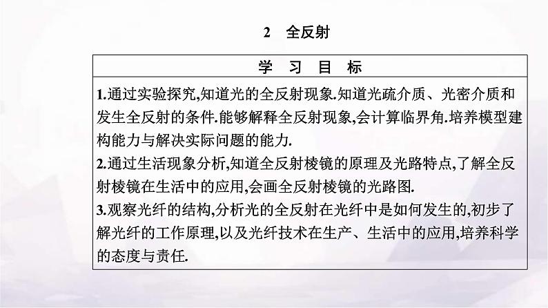 人教版高中物理选择性必修第一册第四章光4-2全反射课件02