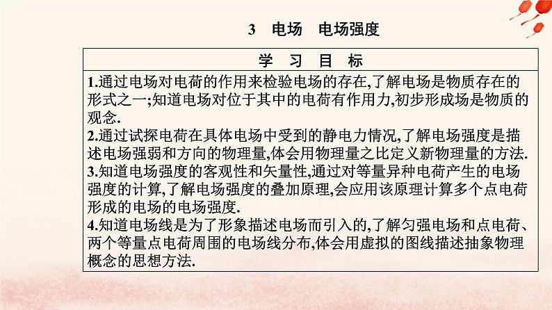 新教材2023高中物理第九章静电场及其应用9.3电场电场强度课件新人教版必修第三册第2页