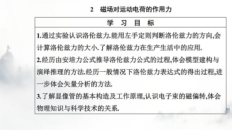 人教版高中物理选择性必修第二册第一章安培力与洛伦兹力1-2磁场对运动电荷的作用力课件第2页