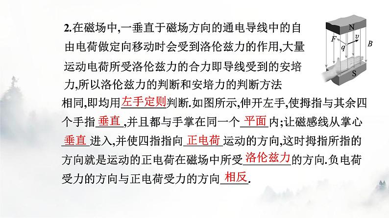 人教版高中物理选择性必修第二册第一章安培力与洛伦兹力1-2磁场对运动电荷的作用力课件第4页