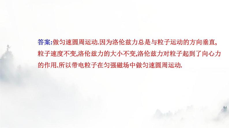 人教版高中物理选择性必修第二册第一章安培力与洛伦兹力1-3带电粒子在匀强磁场中的运动课件04