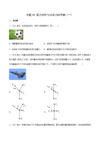 专题05 受力分析和共点力的平衡（一）-备战2024年高考物理之十年（2014-2023）高考物理真题分项汇编（全国通用）