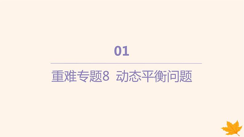 江苏专版2023_2024学年新教材高中物理第三章相互作用__力重难专题8动态平衡问题课件新人教版必修第一册第1页