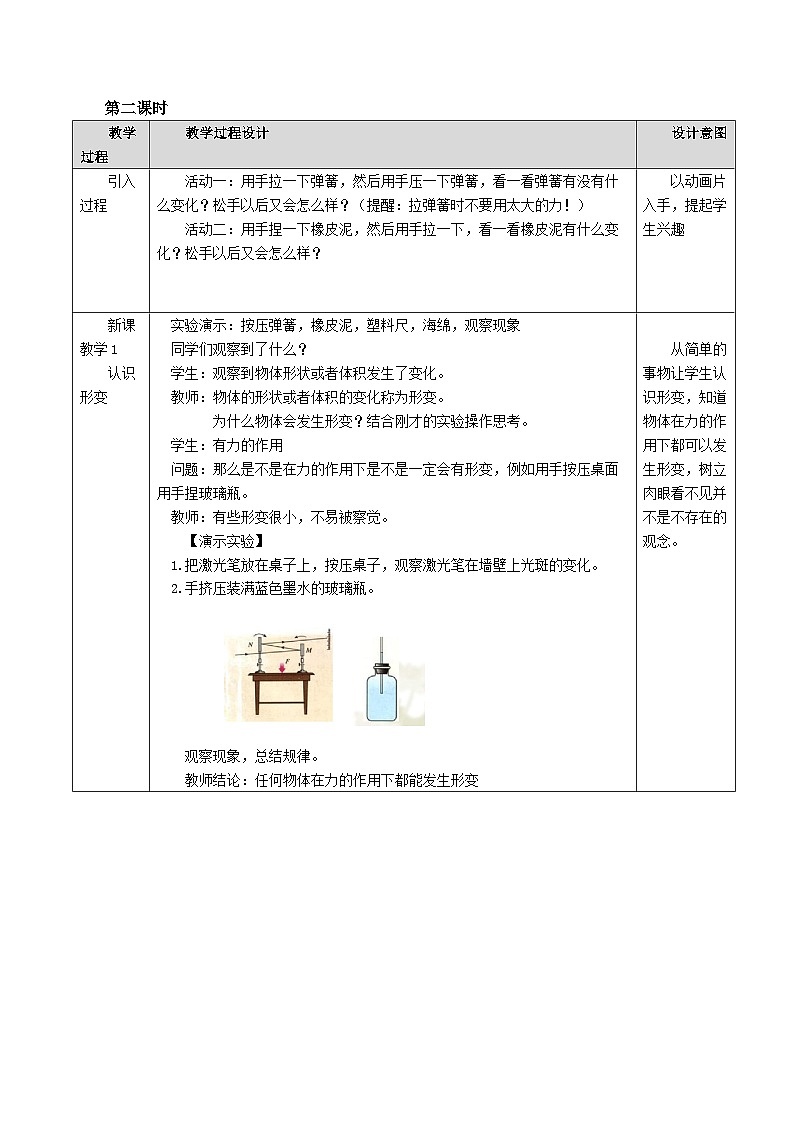 重力与弹力  (第二课时）学设计第2页