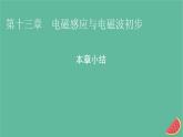 2023年新教材高中物理本章小结13第13章电磁感应与电磁波初步课件新人教版必修第三册