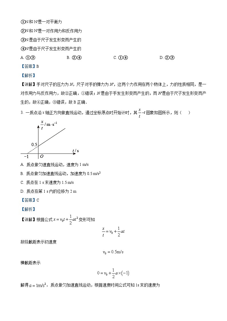 重庆市秀山高级中学校2023-2024学年高三上学期9月月考物理试题  Word版含解析第2页