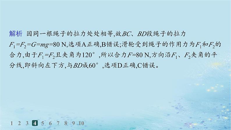 新教材2023_2024学年高中物理第4章力与平衡第1节科学探究力的合成分层作业课件鲁科版必修第一册07