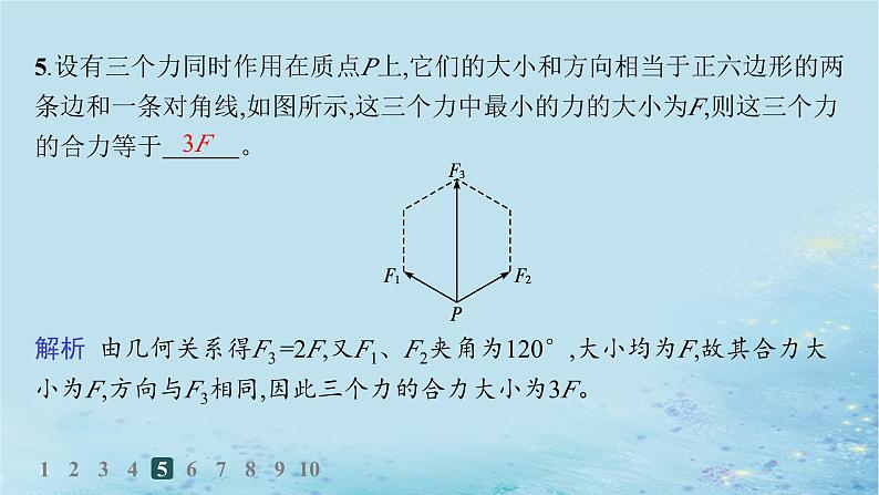 新教材2023_2024学年高中物理第4章力与平衡第1节科学探究力的合成分层作业课件鲁科版必修第一册08