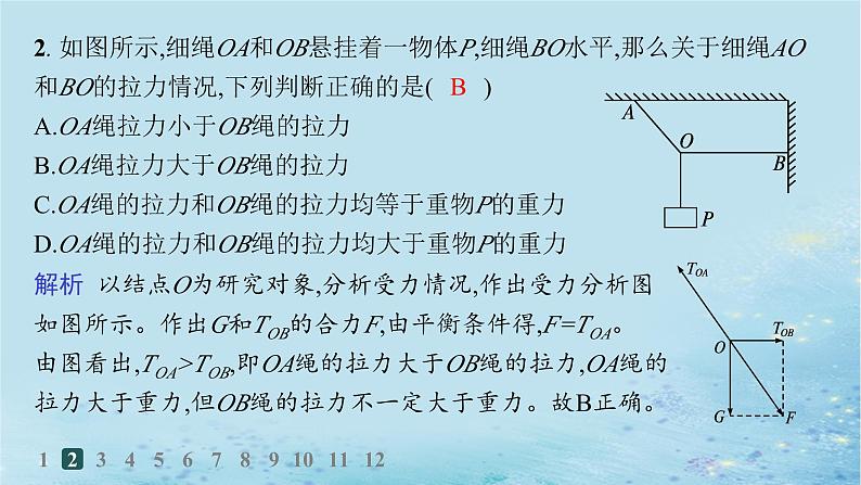 新教材2023_2024学年高中物理第4章力与平衡第3节共点力的平衡分层作业课件鲁科版必修第一册03