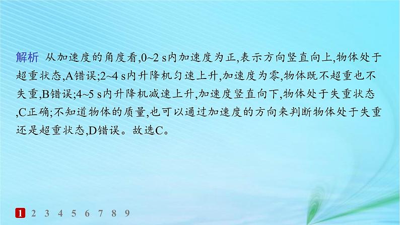 新教材2023_2024学年高中物理第5章牛顿运动定律第5节超重与失重分层作业课件鲁科版必修第一册03