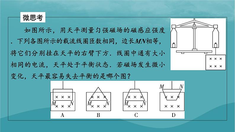 2023年新教材高中物理第1章磁场第2节安培力的应用课件粤教版选择性必修第二册06