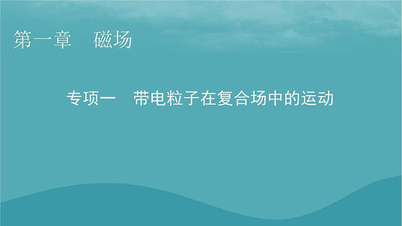 2023年新教材高中物理第1章磁场专项1带电粒子在复合场中的运动课件粤教版选择性必修第二册01