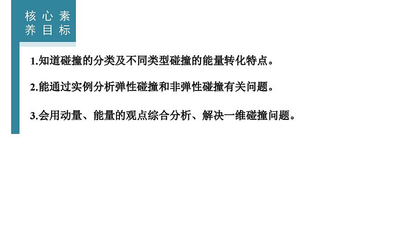 2023-2024学年鲁科版选择性必修第一册 第1章 第4节　弹性碰撞与非弹性碰撞 课件02