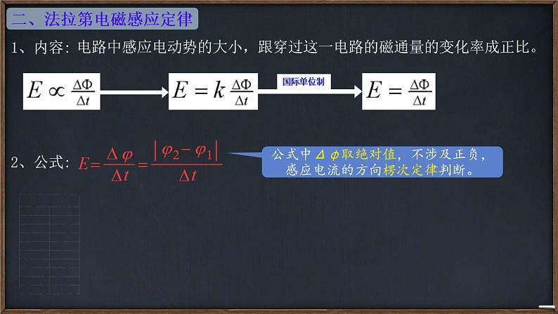 2023-2024学年人教版选择性必修第二册  2.2法拉第电磁感应定律 课件第7页