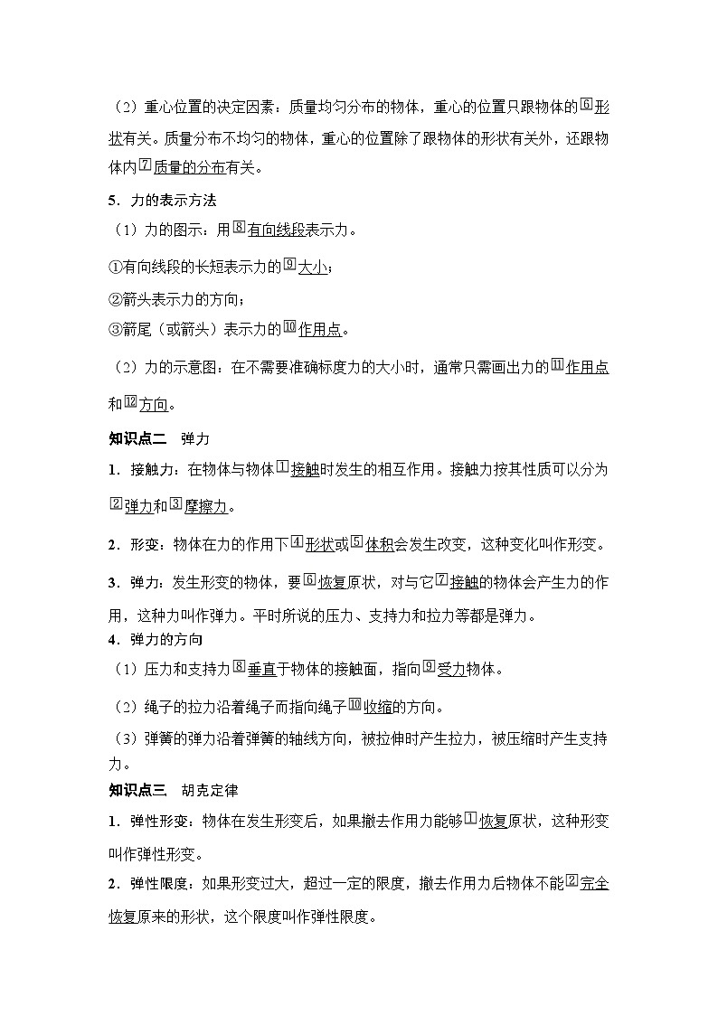 高中物理2024年高考复习名师重难点导学必修一：第三章  1  课时1第2页