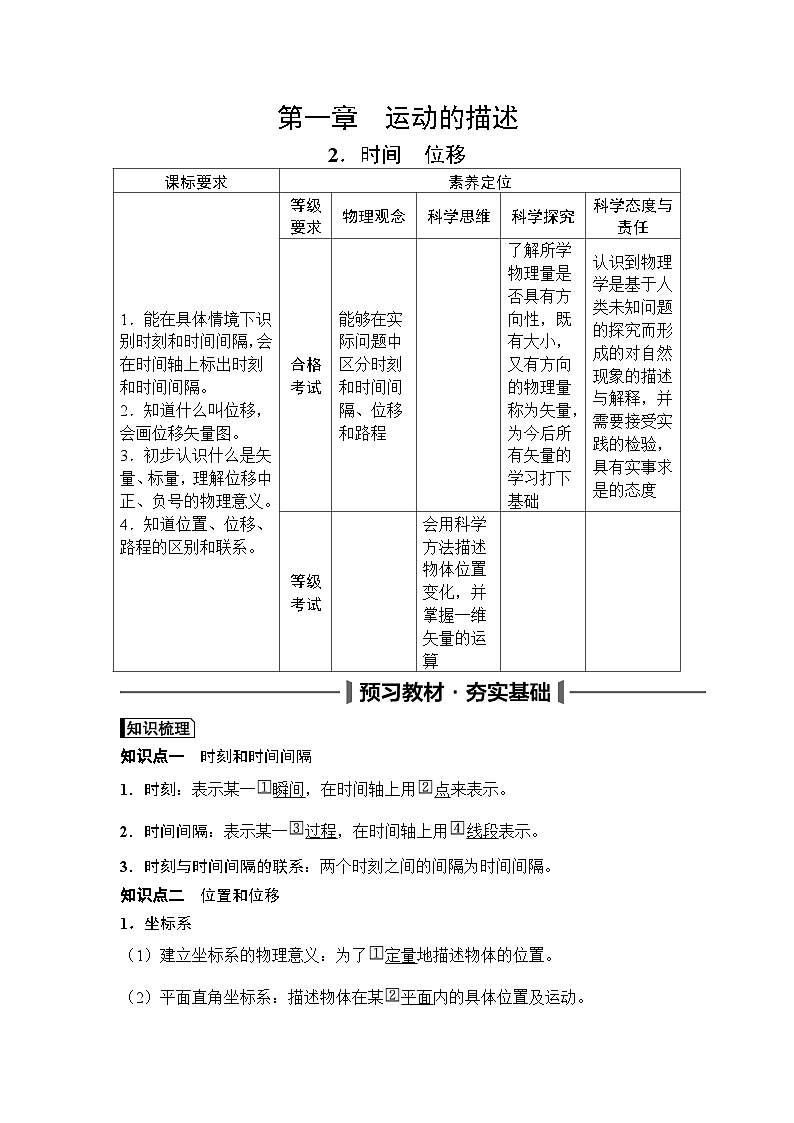 高中物理2024年高考复习名师重难点导学必修一：第一章 2第1页