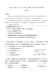 云南省昆明市云大附中润城学校2023-2024学年高二上学期9月月考物理试题