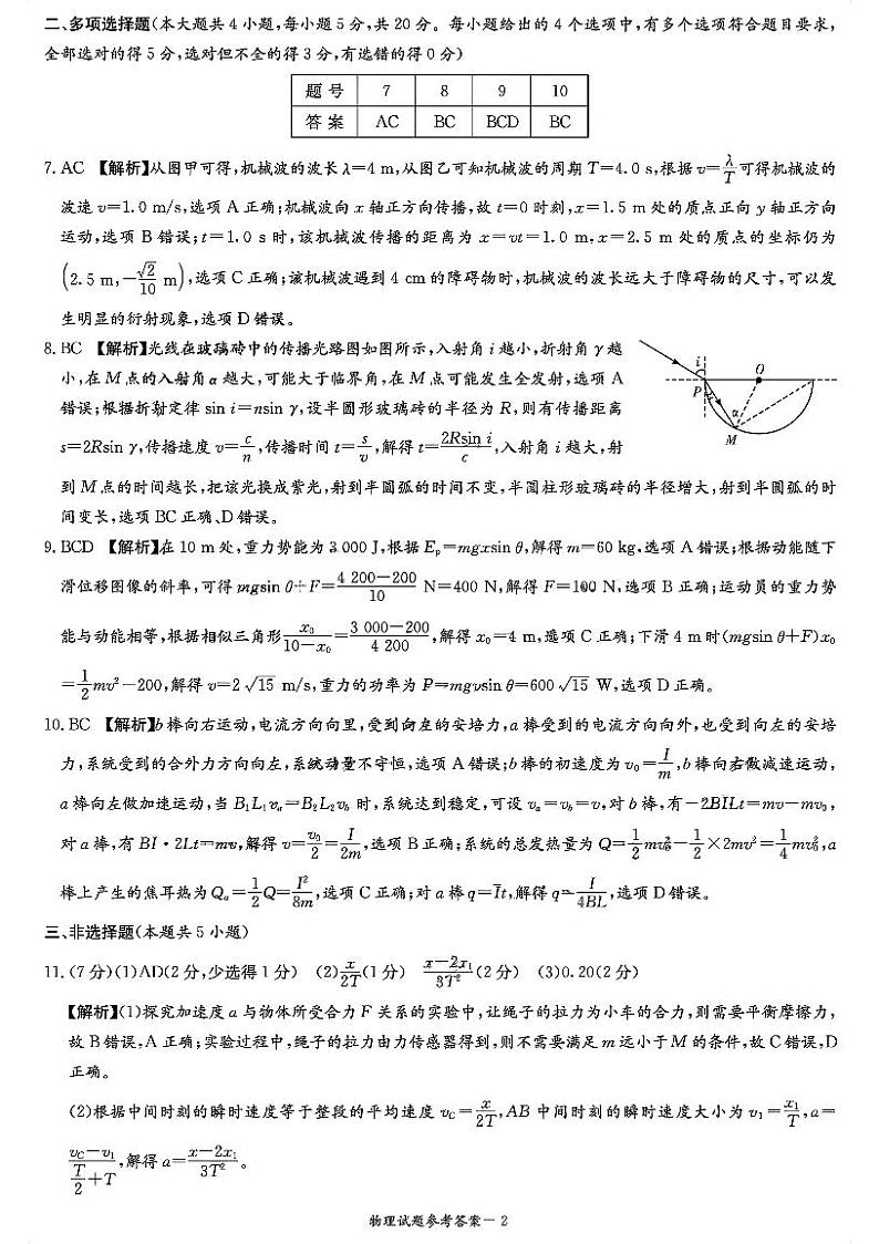 物理答案第2页