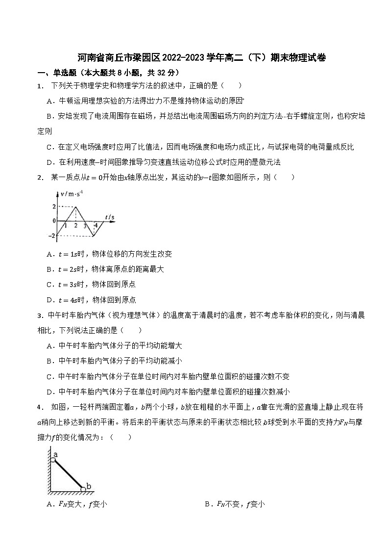 河南省商丘市梁园区2022-2023学年高二（下）期末物理试卷01