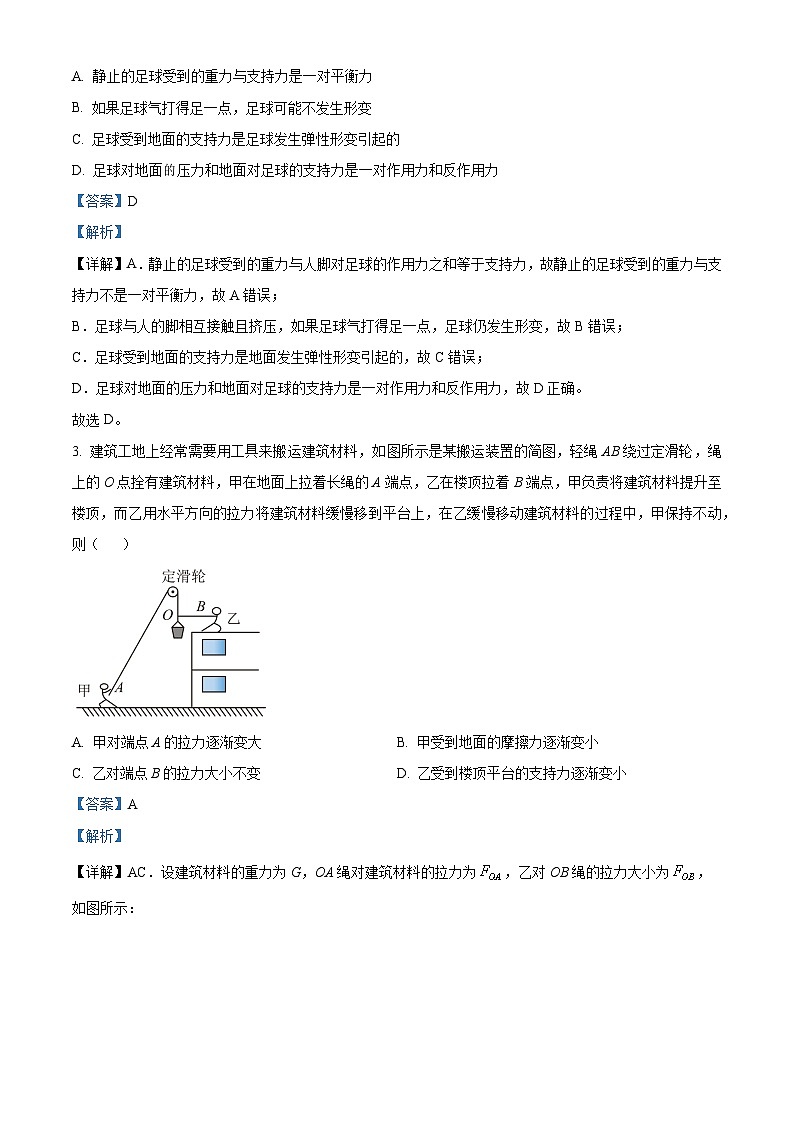 2024届重庆市第八中学高三上学期9月月考物理试题（解析版）第2页