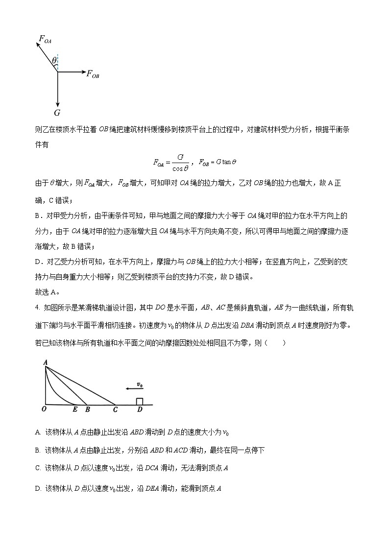 2024届重庆市第八中学高三上学期9月月考物理试题（解析版）第3页