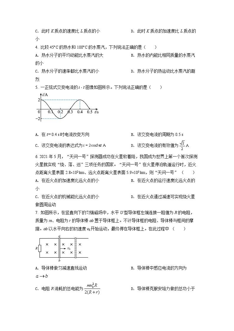 2024届北京市中国人民大学附属中学高三上学期入学考试物理试题（解析版）02