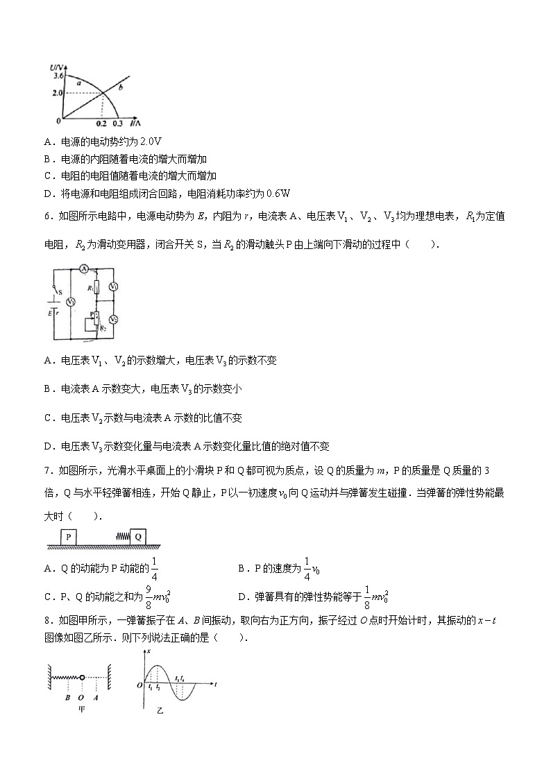 辽宁省锦州市渤海大学附属中学2023-2024学年高二上学期第一次月考物理试题(无答案)02