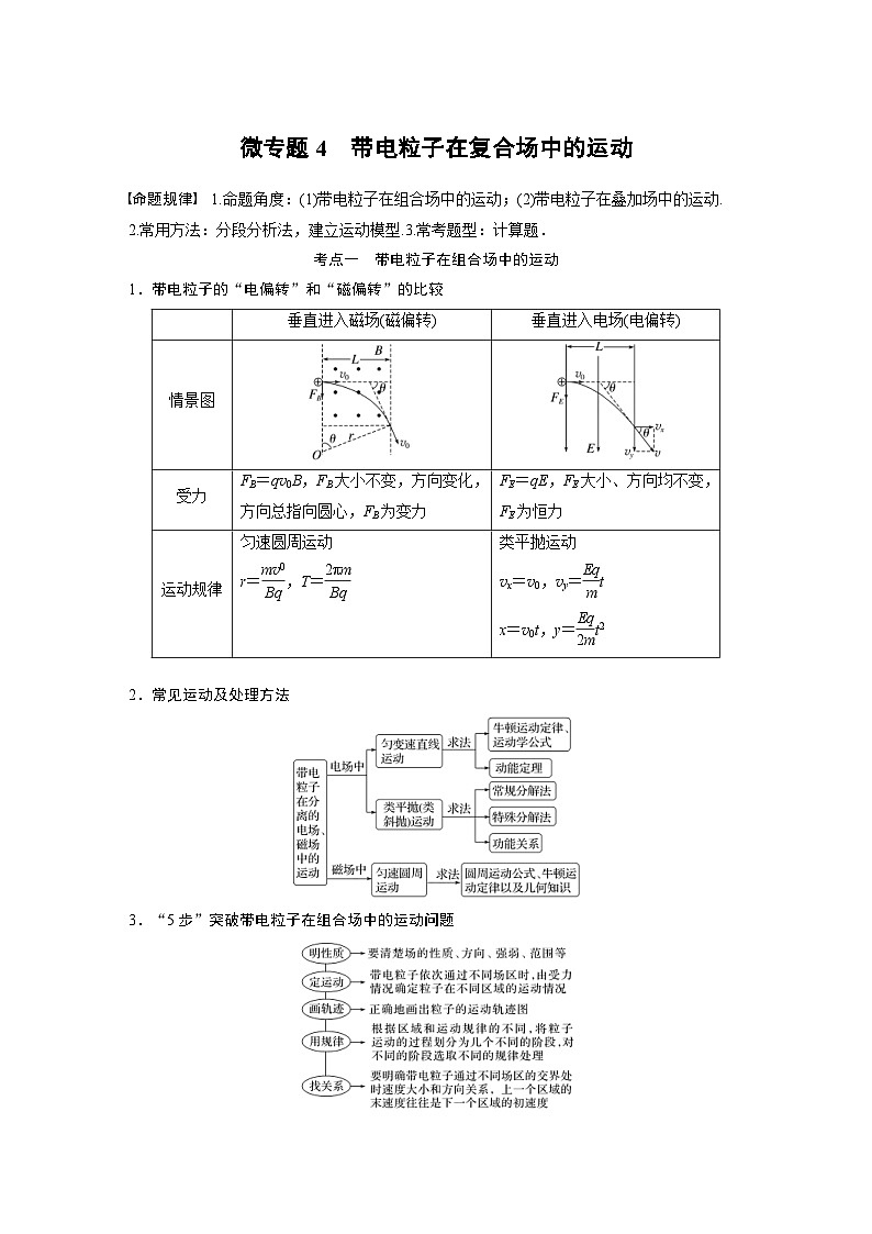 新高考物理二轮复习过关练习第1部分 专题3 微专题4　带电粒子在复合场中的运动 (含解析)01