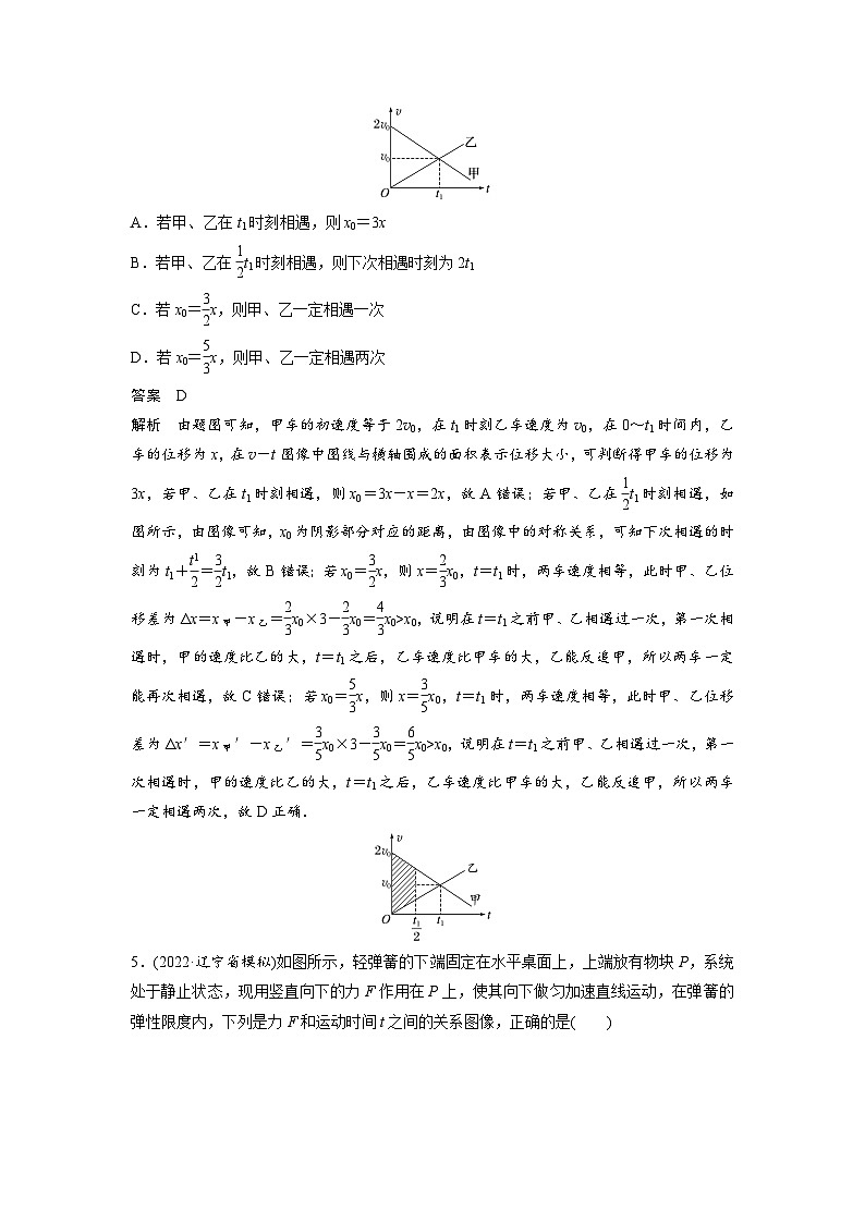 新高考物理二轮复习过关练习第3部分 考前特训 热点7　运动学和动力学图像 (含解析)03