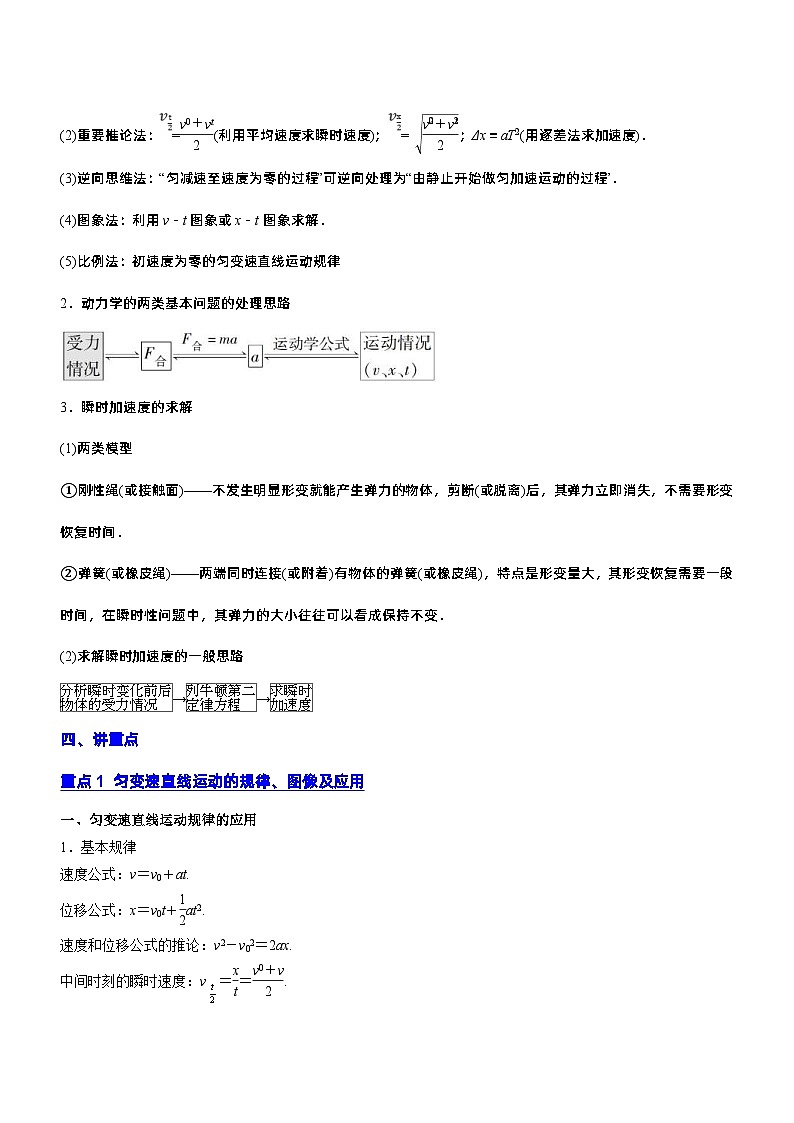 新高考物理二轮复习专题1.2 力与直线运动（精讲卷）（含解析）第3页