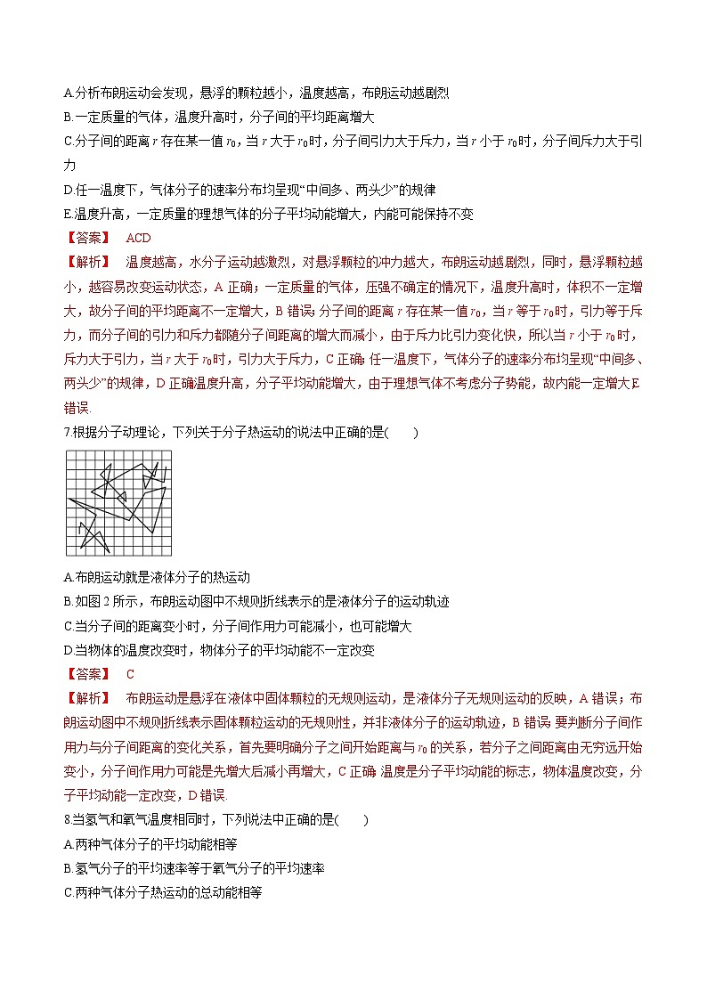 新高考物理一轮复习精练题专题15.1 分子动理论（含解析）第3页