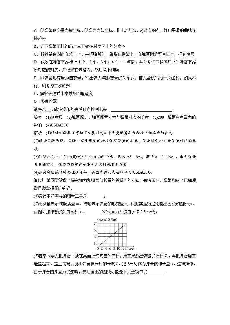 新高考物理一轮复习精品学案第2章实验二探究弹簧弹力与形变量的关系（含解析）第3页