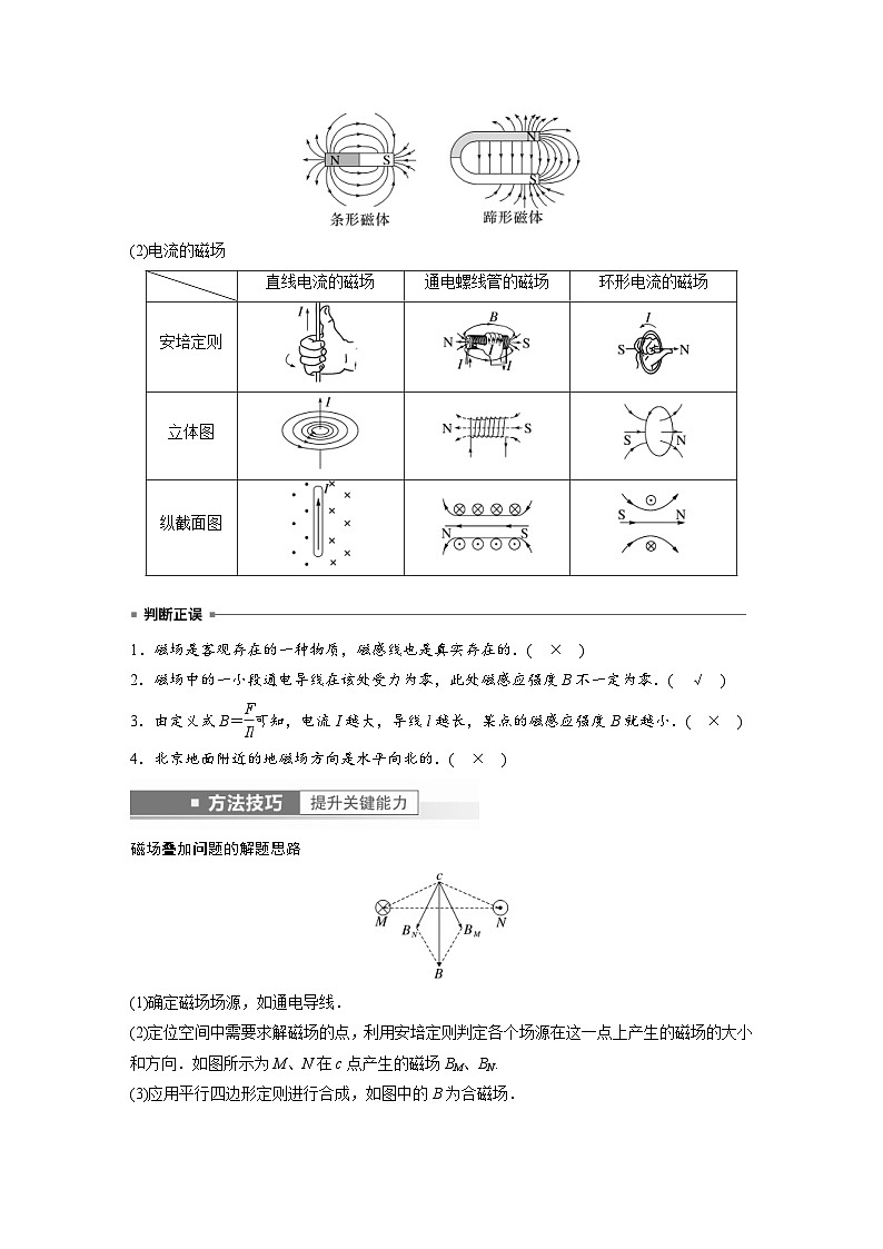 新高考物理一轮复习精品学案第10章第1讲磁场及其对电流的作用（含解析）第3页