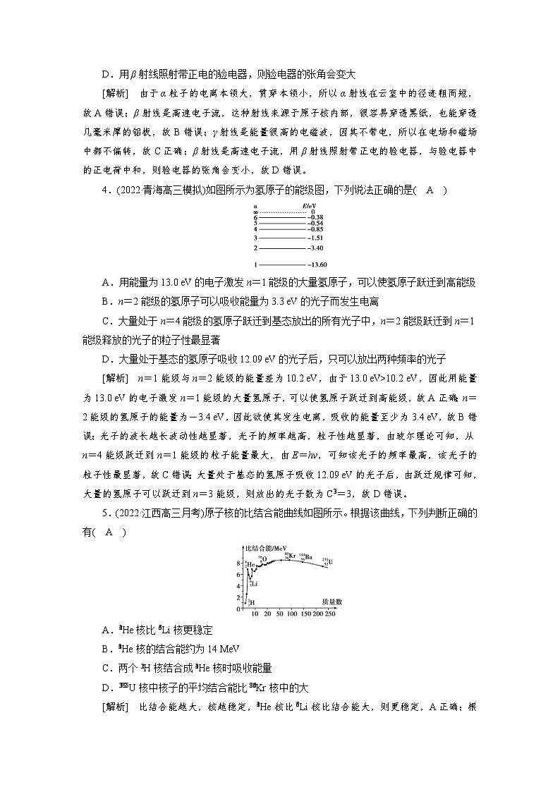 新高考物理一轮复习课后练习[40]第15章第2讲 原子结构与原子核（含解析）02