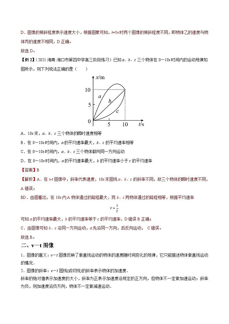 新高考物理一轮复习重难点练习难点01 运动图像问题（含解析）第2页