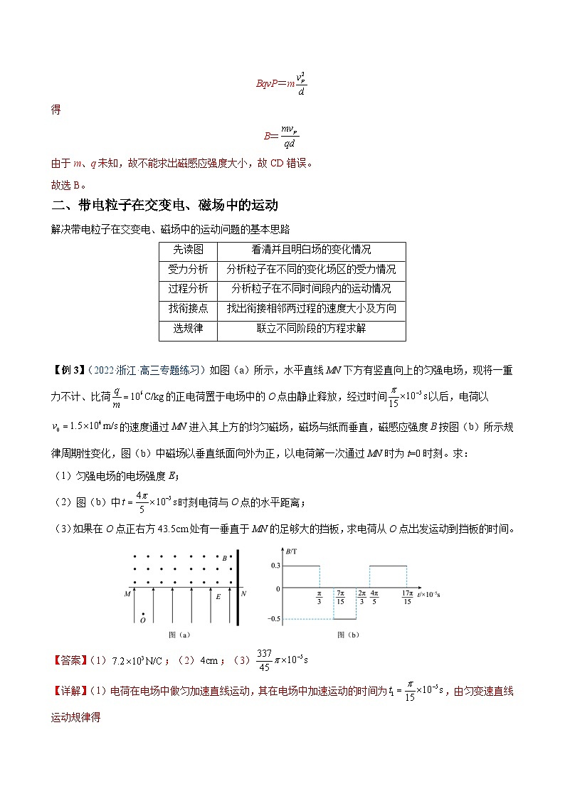 新高考物理一轮复习重难点练习难点21 带电粒子在叠加场和交变电、磁场中的运动（含解析）03