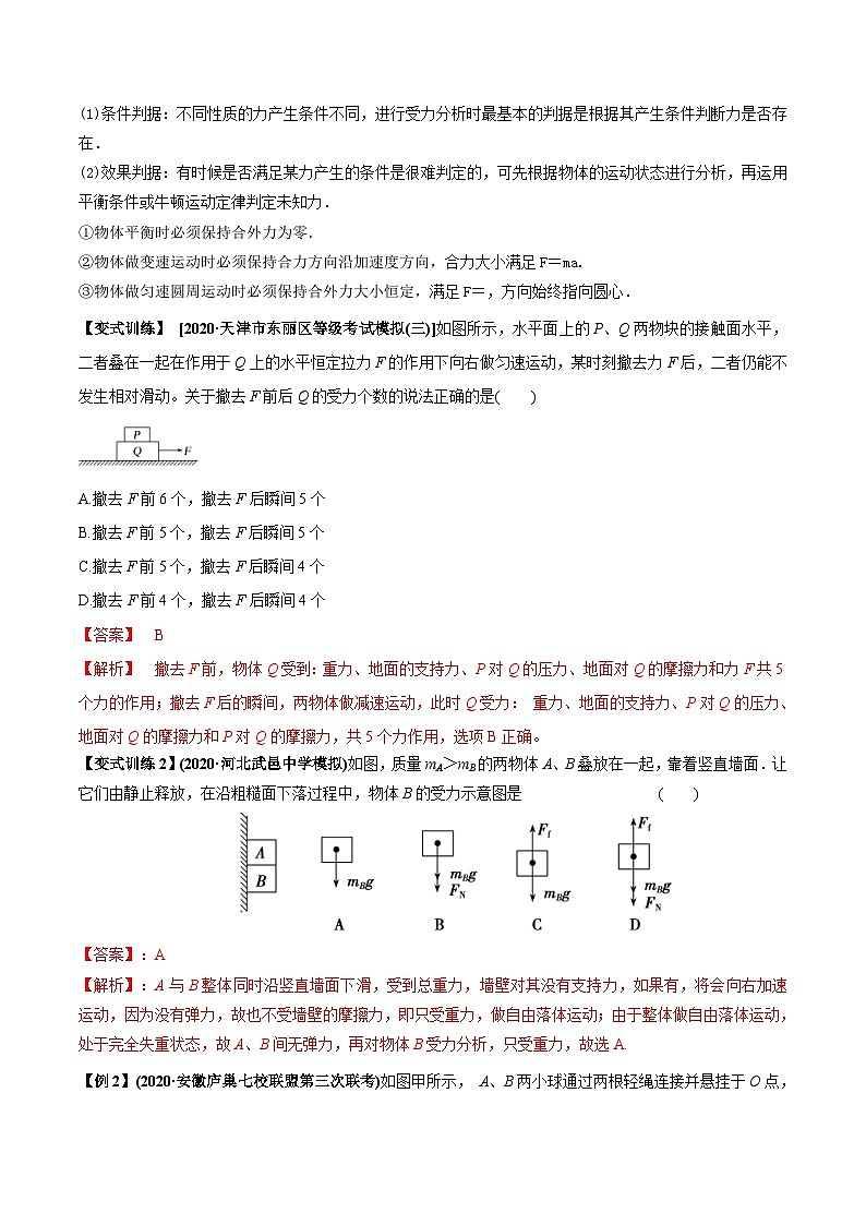 新高考物理一轮复习精品讲义专题2.2 受力分析 共点力作用下物体的平衡（含解析）03
